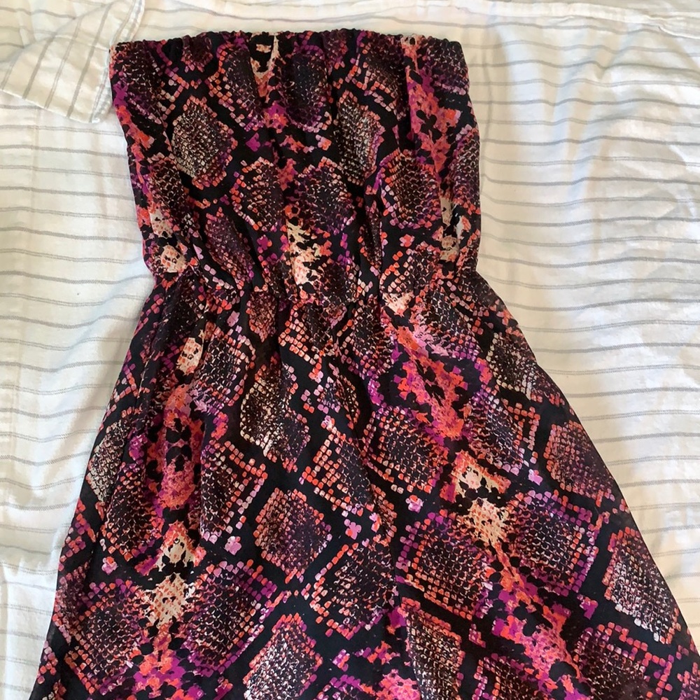 One piece strapless jumpsuit